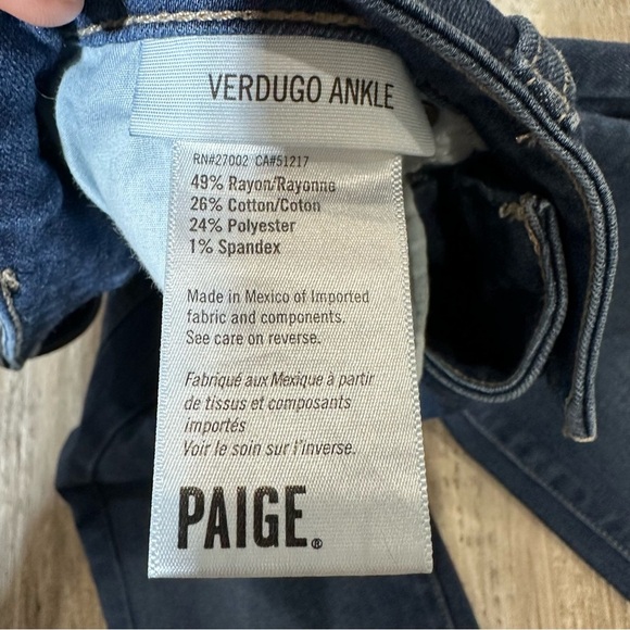 Paige Verdugo Ankle Jeans blue size 27 - Picture 4 of 5